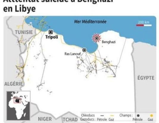ATTTENTAT SUICIDE À BENGHAZI EN LIBYE