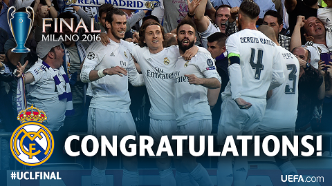 Le Real Madrid vainqueur de la Ligue des Champion